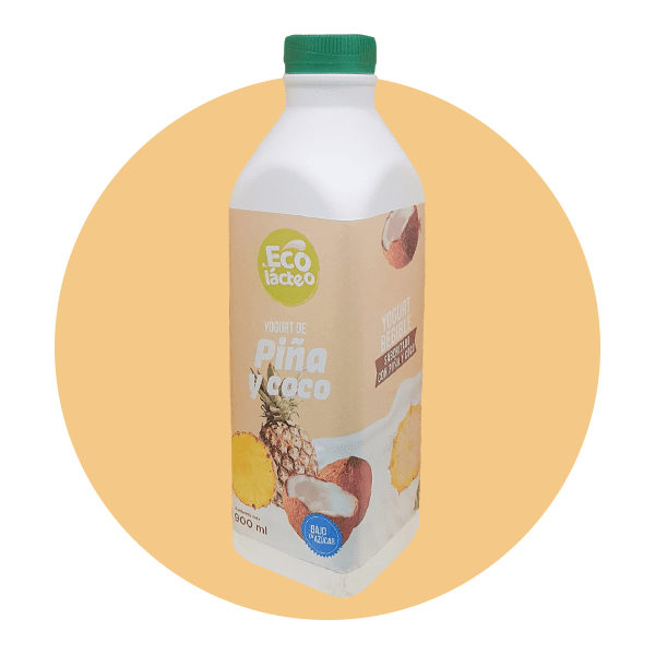 yogurt de piña y coco ecolacteo